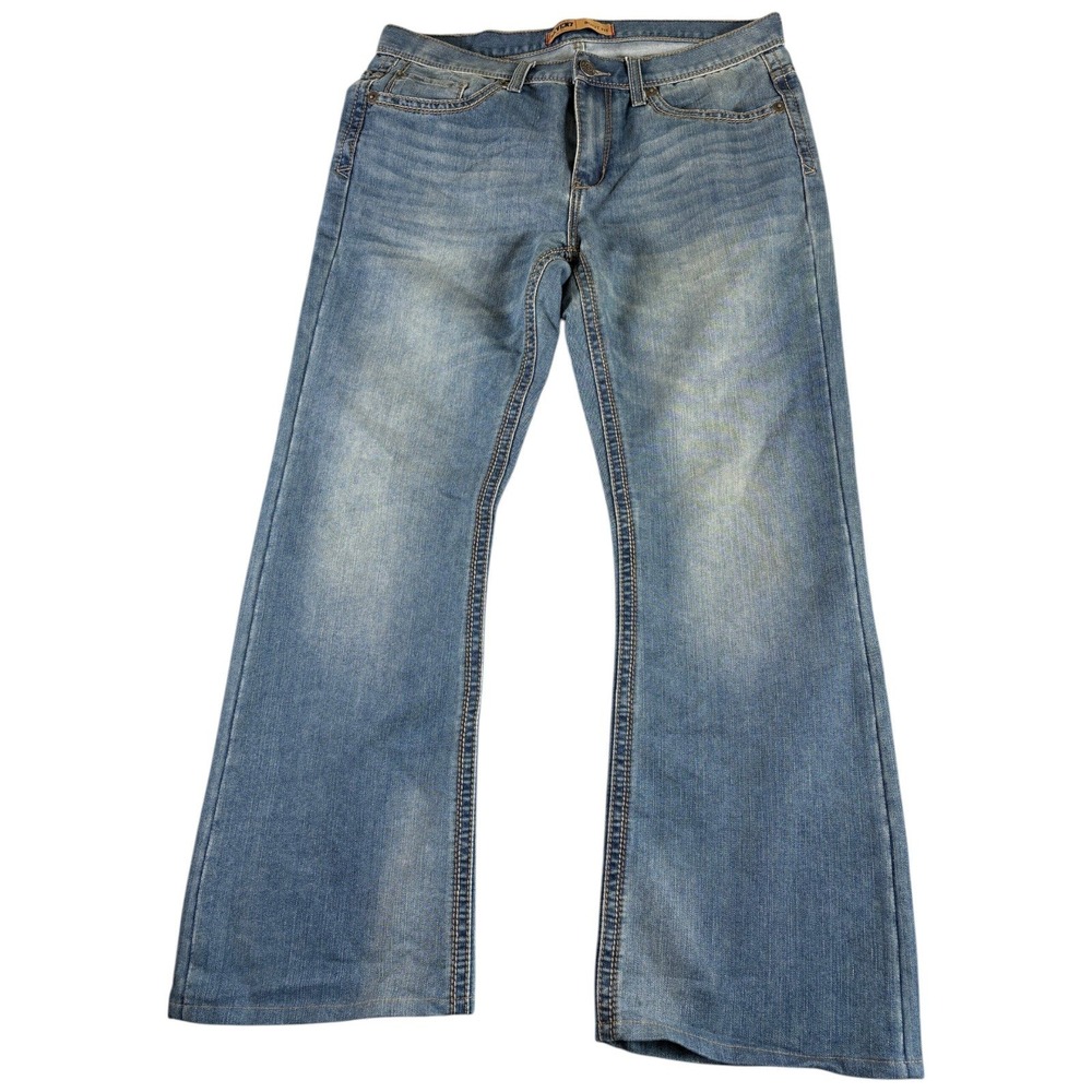 Seven7 Premium Denim Jeans Mens 36x34 Blue Bootcut Faded Heritage Y2K Western